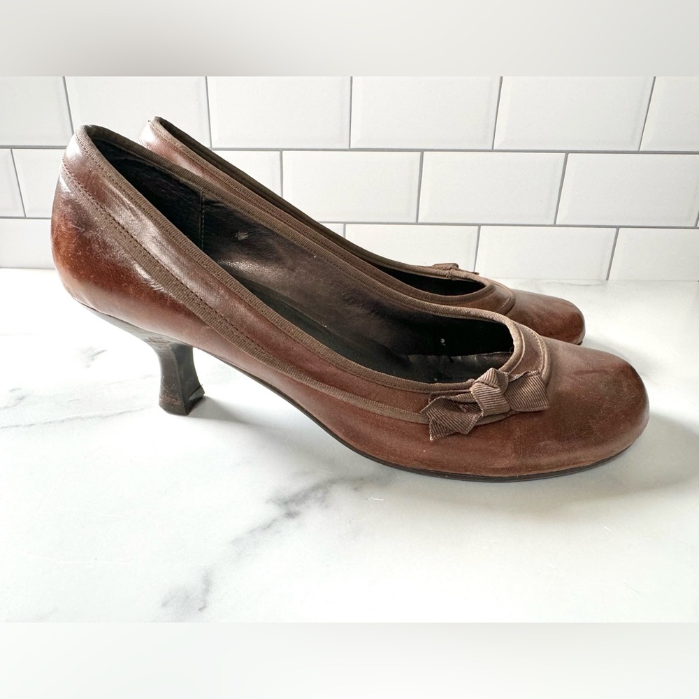 Steve Madden Brown Leather High Heels - Picture 7 of 8